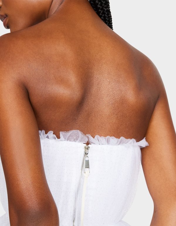 BRIDE VIBES TULLE DRESS WHITE | RE:LUV - Image 4
