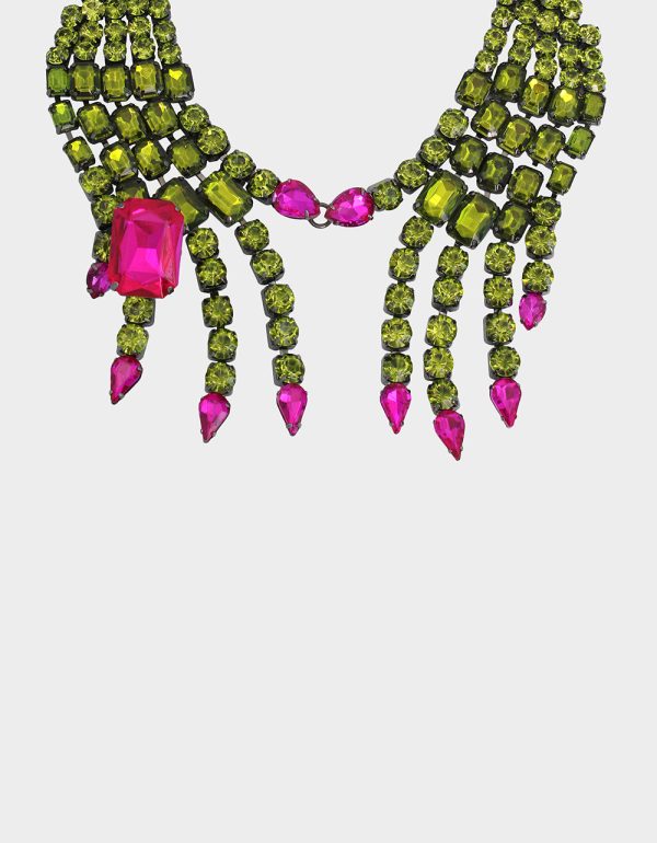 RICH WITCH BIB NECKLACE GREEN - Image 4
