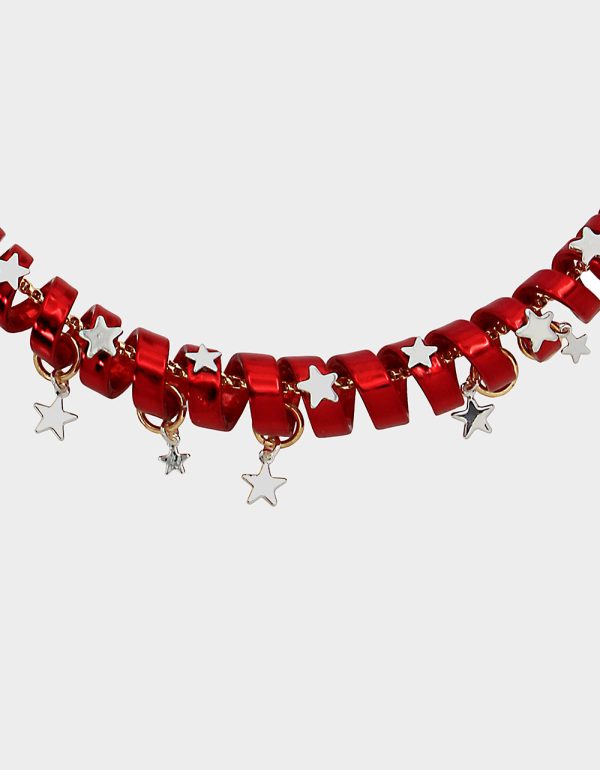 BETSEYS HOLIDAY COIL NECKLACE RED - Image 2