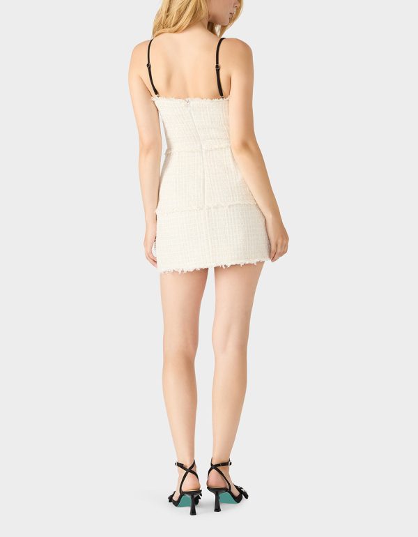 TWEED COMBO DRESS OFF WHITE - Image 5