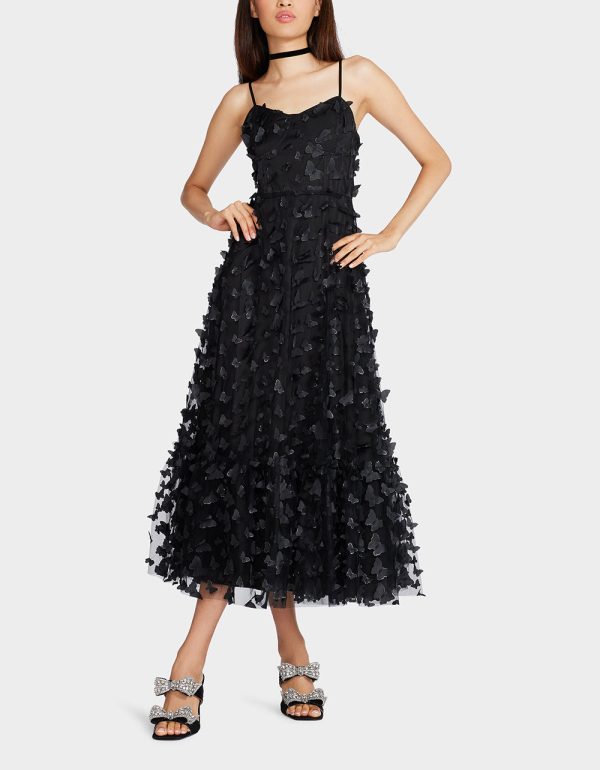 BETSEYS BUTTERFLY MAXI DRESS BLACK - Image 7