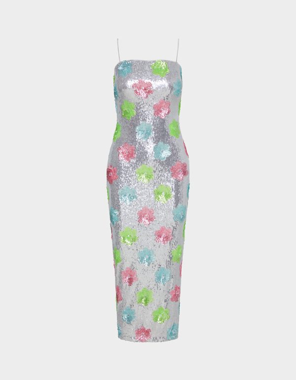 SASSY SEQUIN DRESS SILVER MULTI - Image 9