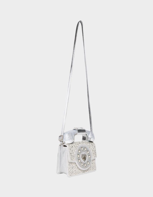 KITSCH MILLION STARS PHONE BAG SILVER - Image 4