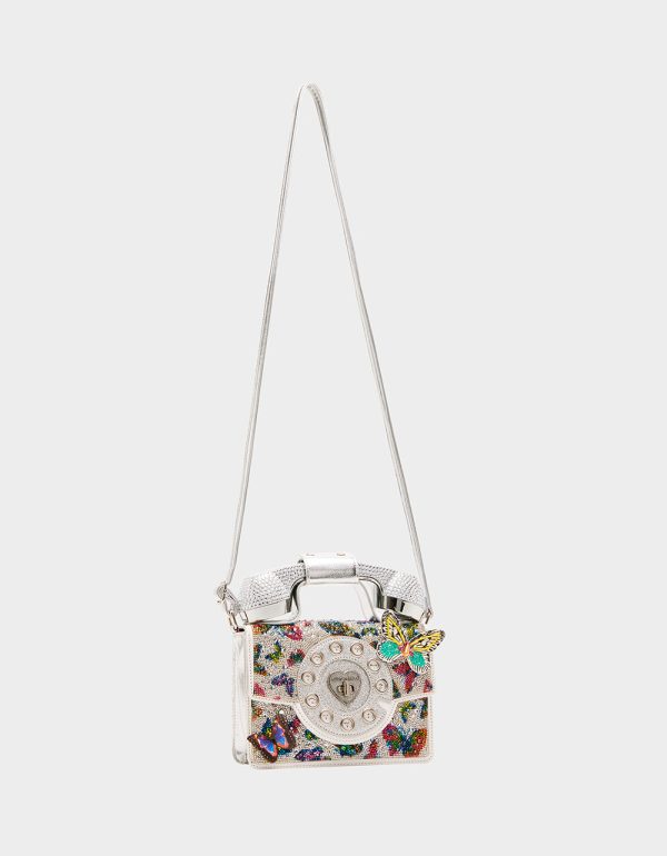 KITSCH BUTTERFLY PHONE BAG SILVER/MULTI - Image 3