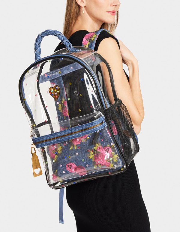 LARGE CLEAR BACKPACK DENIM - Image 2