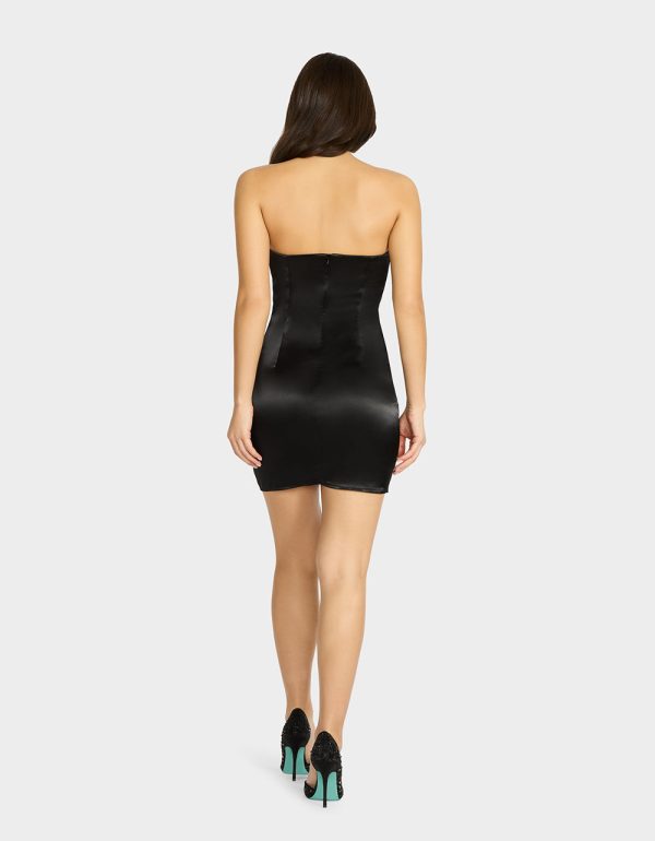 VICTORIA BUSTIER MINI DRESS BLACK - Image 3