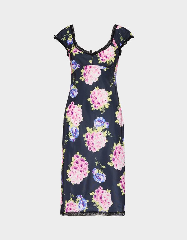 MALIBU MIDI DRESS BLACK - Image 6