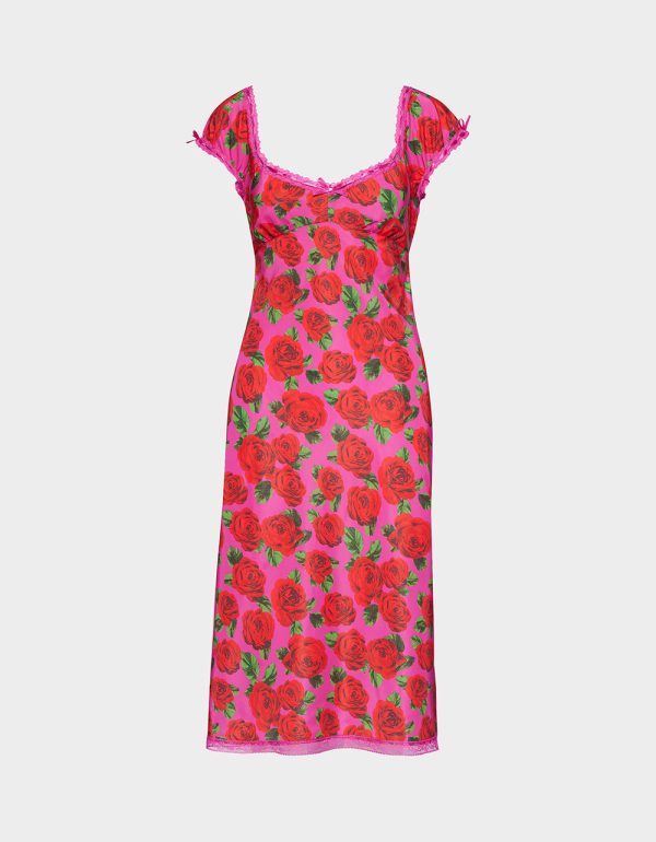 MALIBU MIDI DRESS RASPBERRY - Image 8
