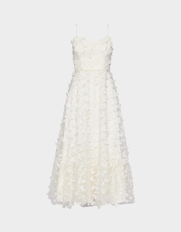 BETSEYS BUTTERFLY MAXI DRESS CREAM - Image 9