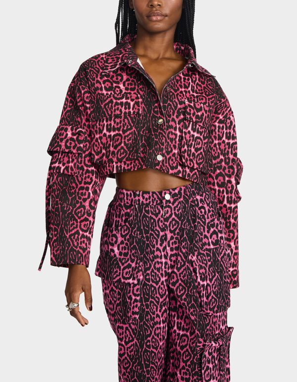 YUKI CROPPED JACKET PINK - Image 2