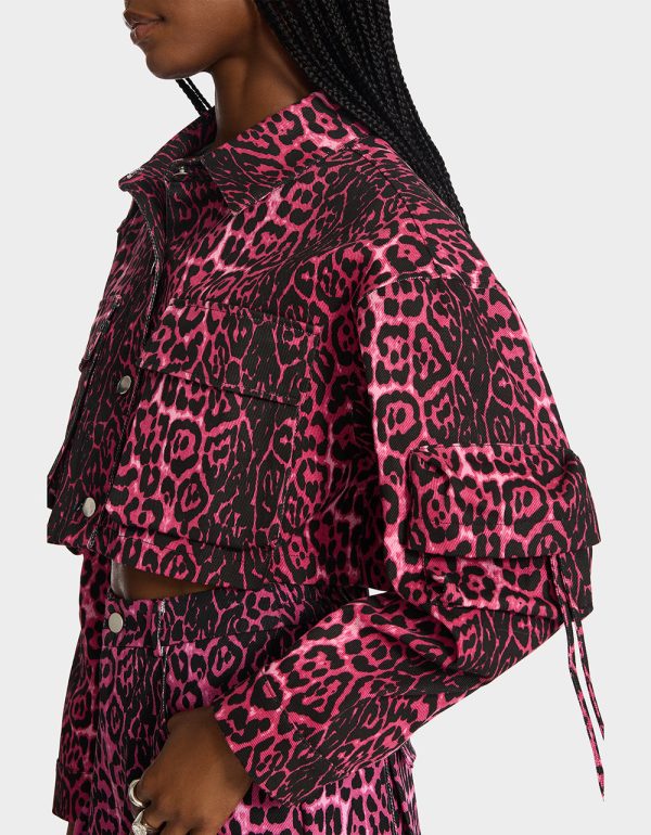 YUKI CROPPED JACKET PINK - Image 4