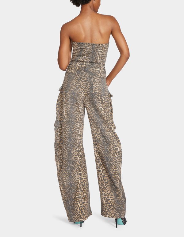 GINA CARGO JUMPSUIT LEOPARD - Image 4