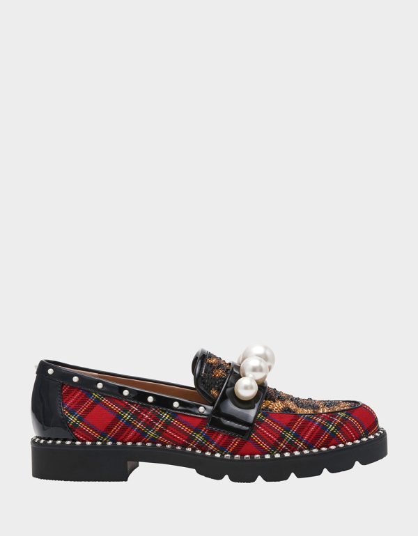 HARLOE RED PLAID