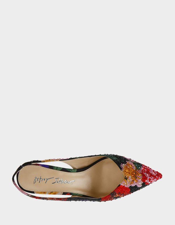 CLARK HEELS BLACK FLOWER MULTI - Image 7