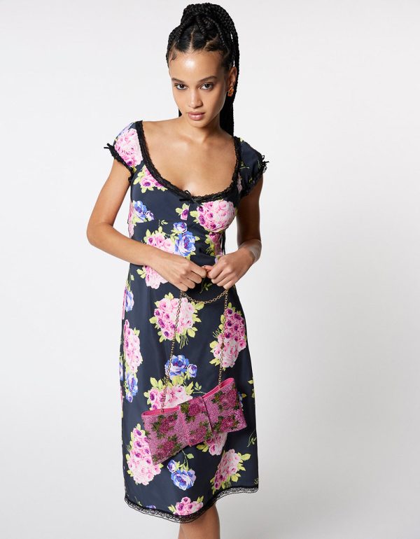 MALIBU MIDI DRESS BLACK - Image 7