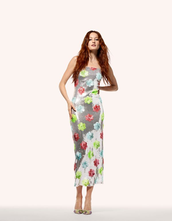 SASSY SEQUIN DRESS SILVER MULTI - Image 3